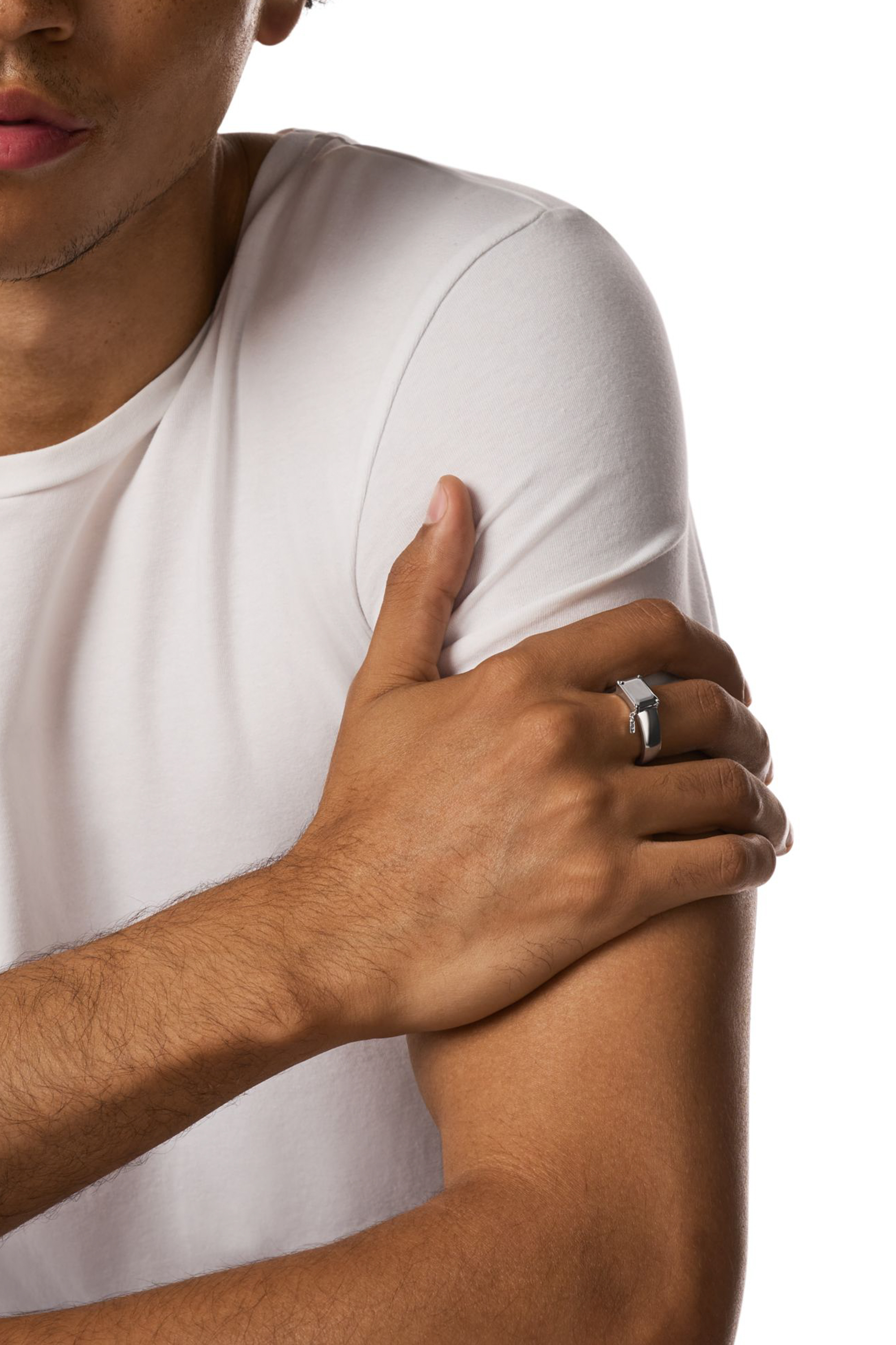 Diesel - DL1365040 STERLING SILVER JEWEL, Unisex's Sterling silver center focal ring in Silver - 4