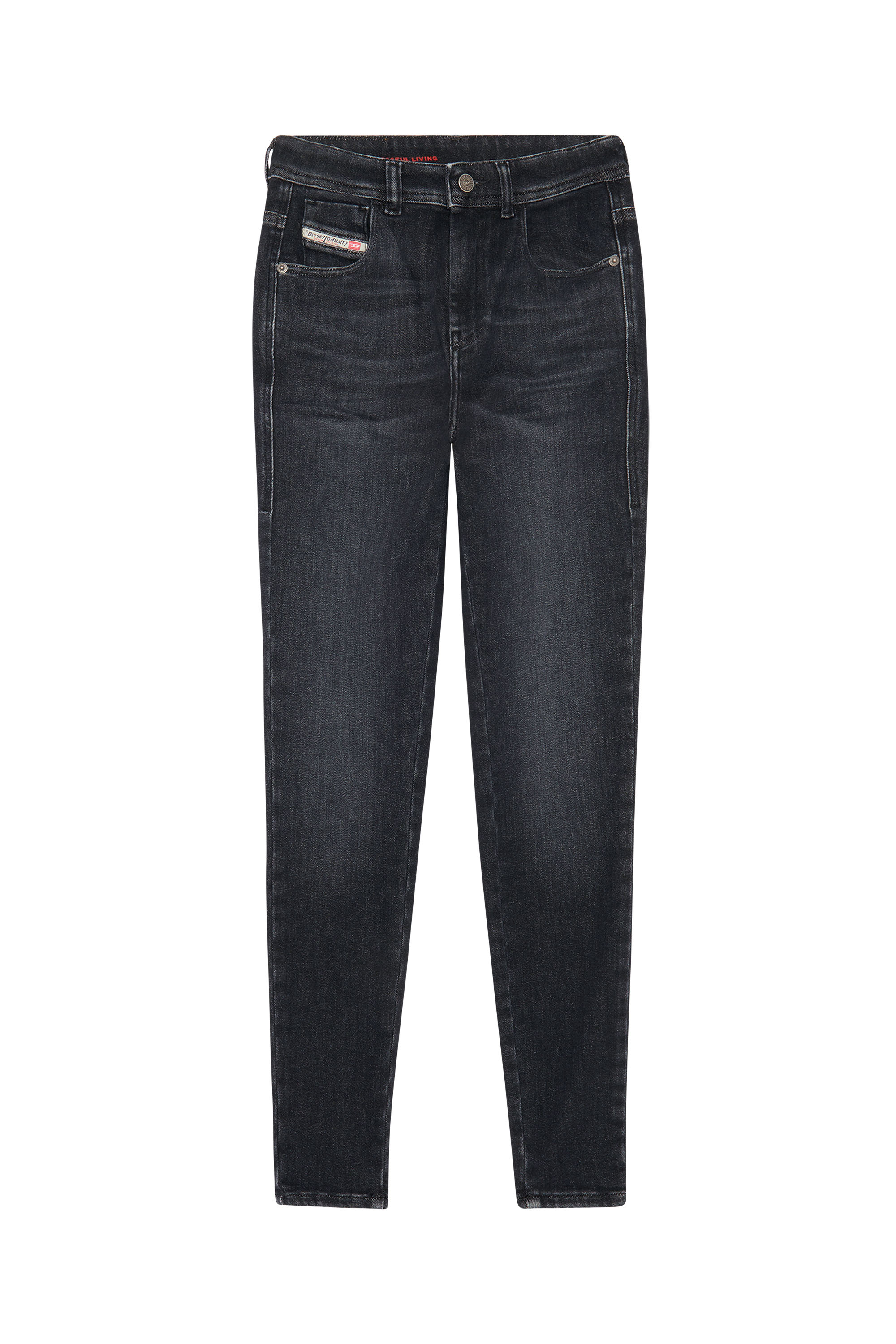 Diesel - 1984 Slandy-High 09D96 Super skinny Jeans, Black/Dark grey - Image 6
