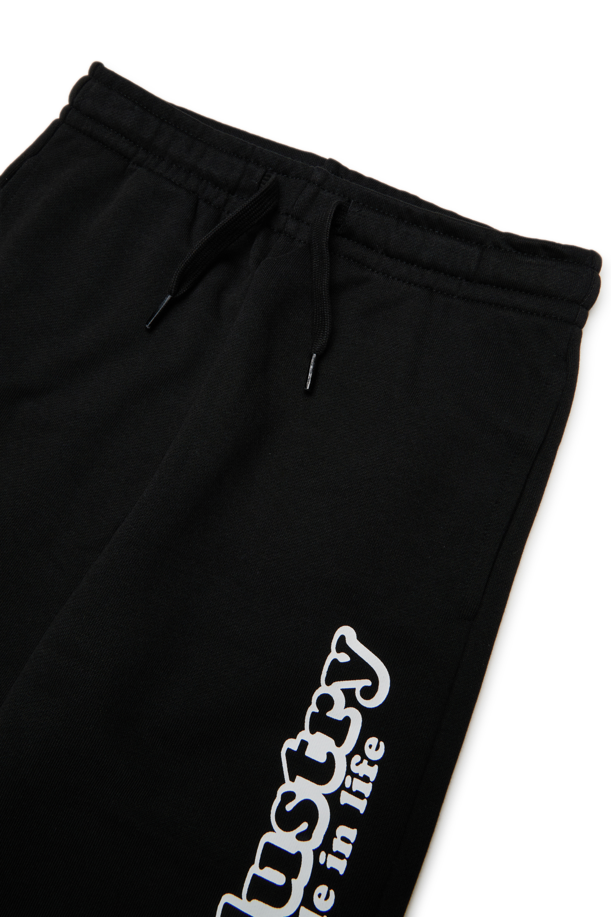Diesel - PLODIM, Man's Cotton sweatpants with Diesel Industry print in Black - 3