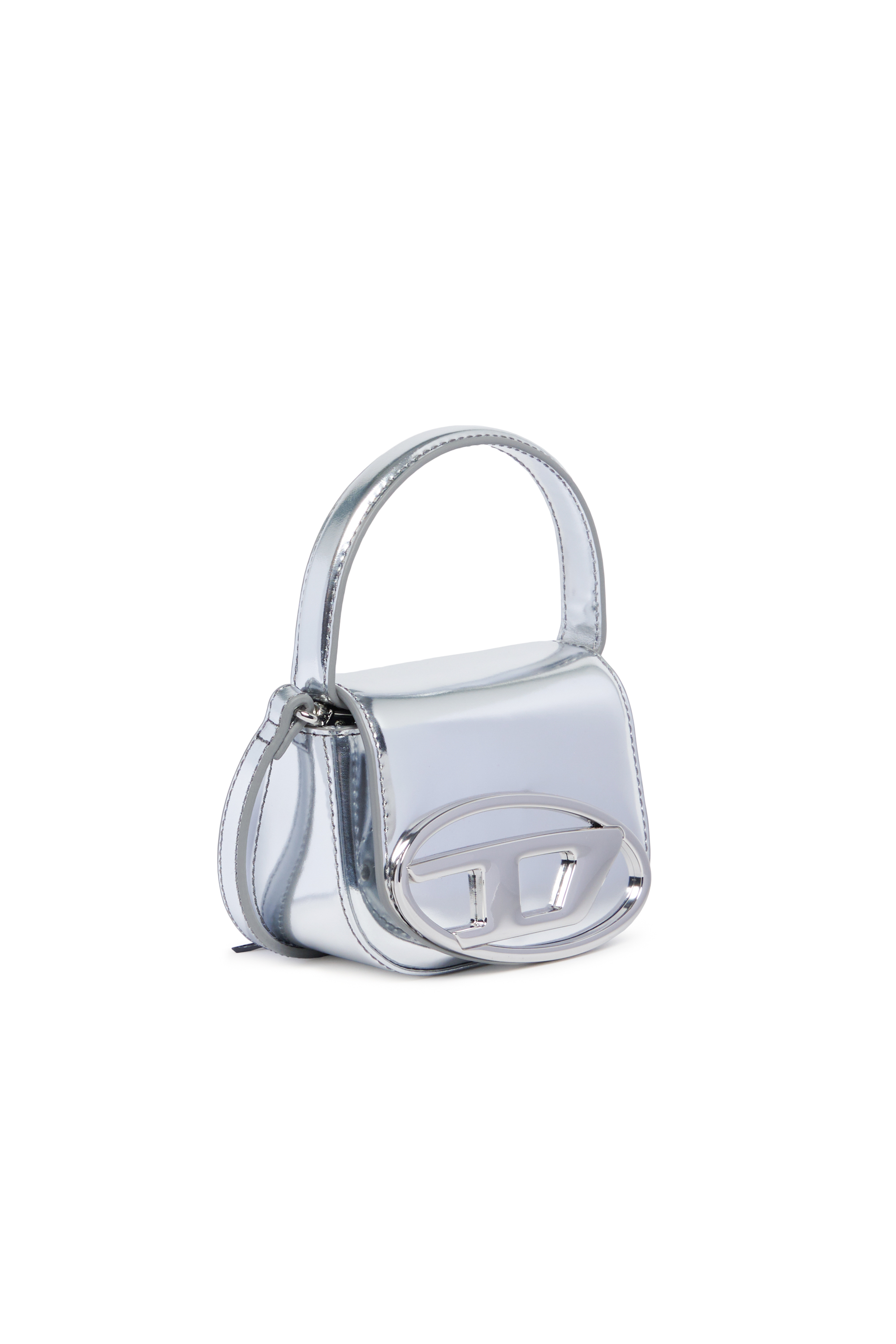 Diesel - 1DR XS, Woman's Iconic mini bag in metallic leather in Silver - 3