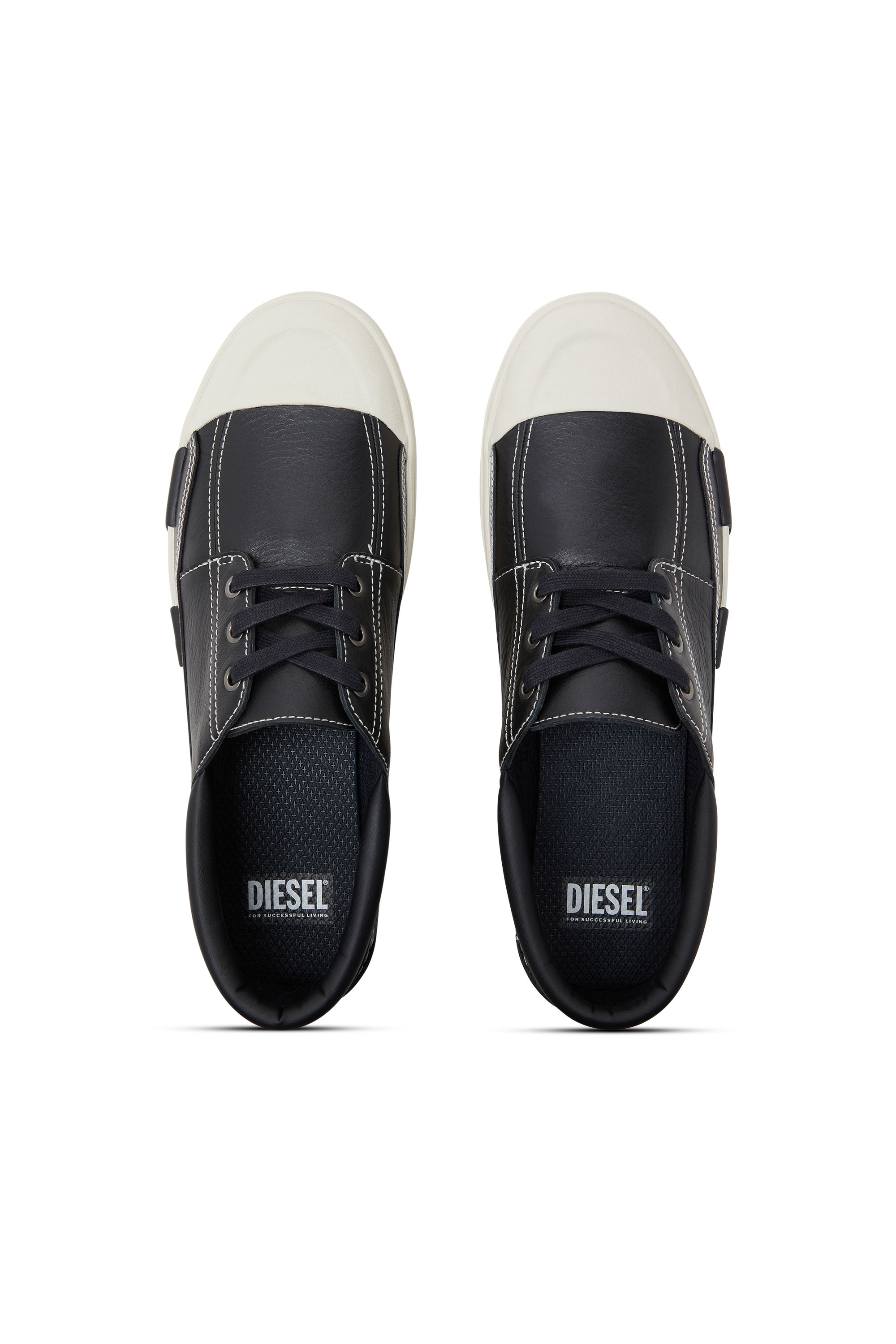 Diesel - S-D-VERSE MOCASSIN, Man's S-D-Verse - Leather hybrid moccasin in Black - 4