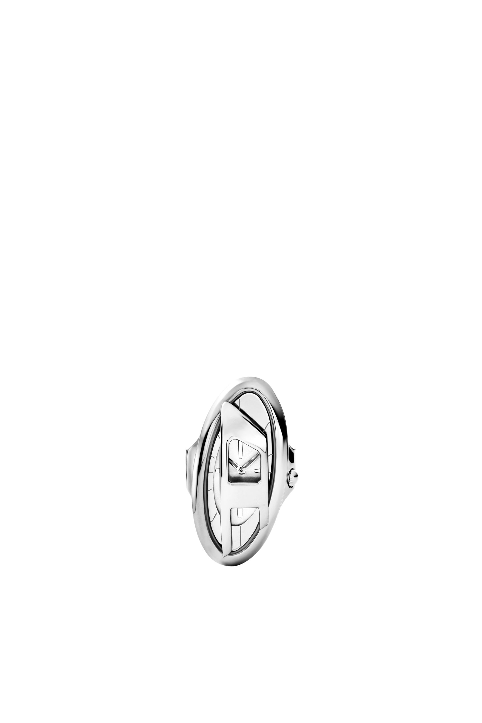 Diesel - DZ5623 WATCH, Woman's D-Era stainless steel ring watch in Silver - 2