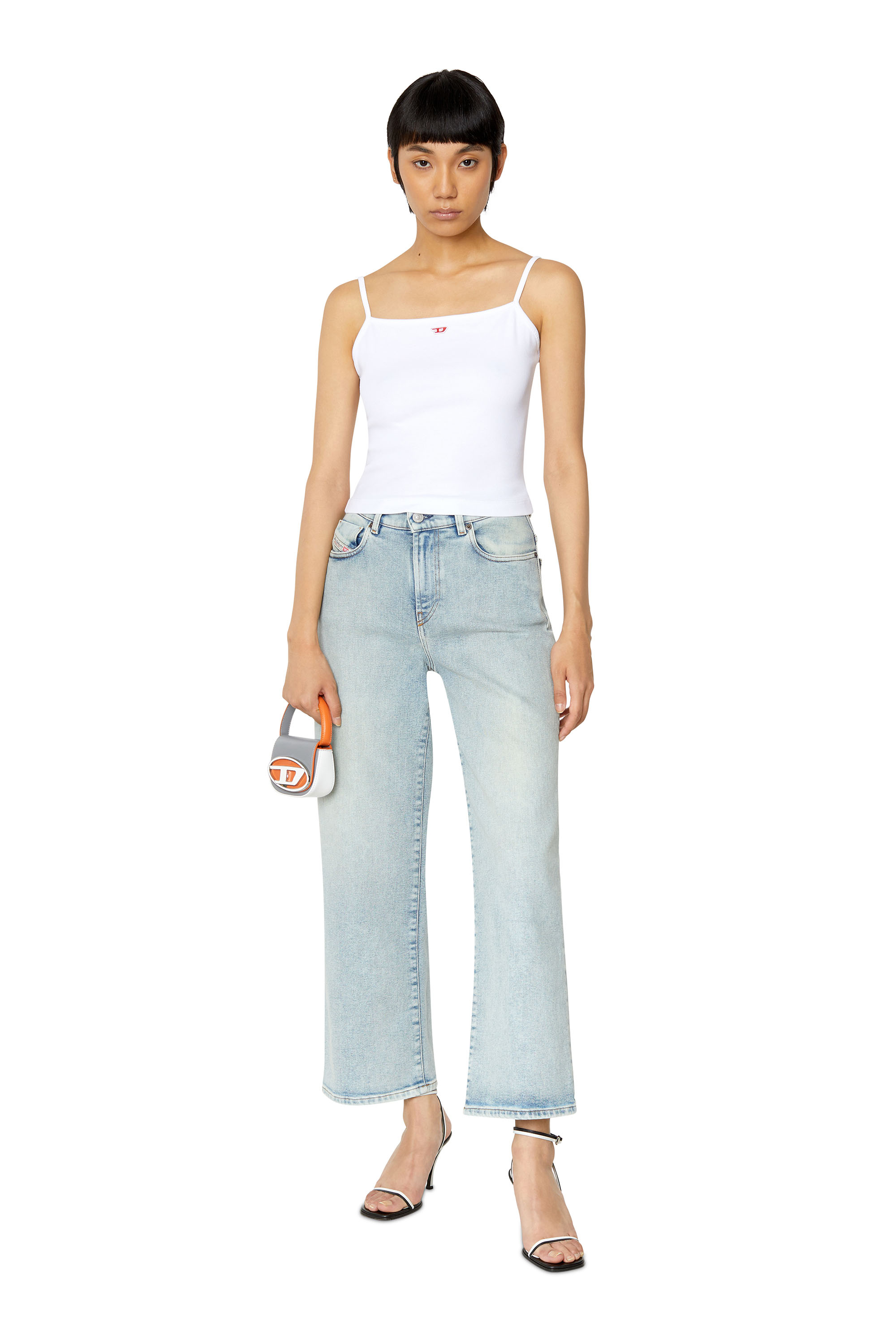Diesel - 2000 WIDEE 09C08 Bootcut and Flare Jeans, Light Blue - Image 5