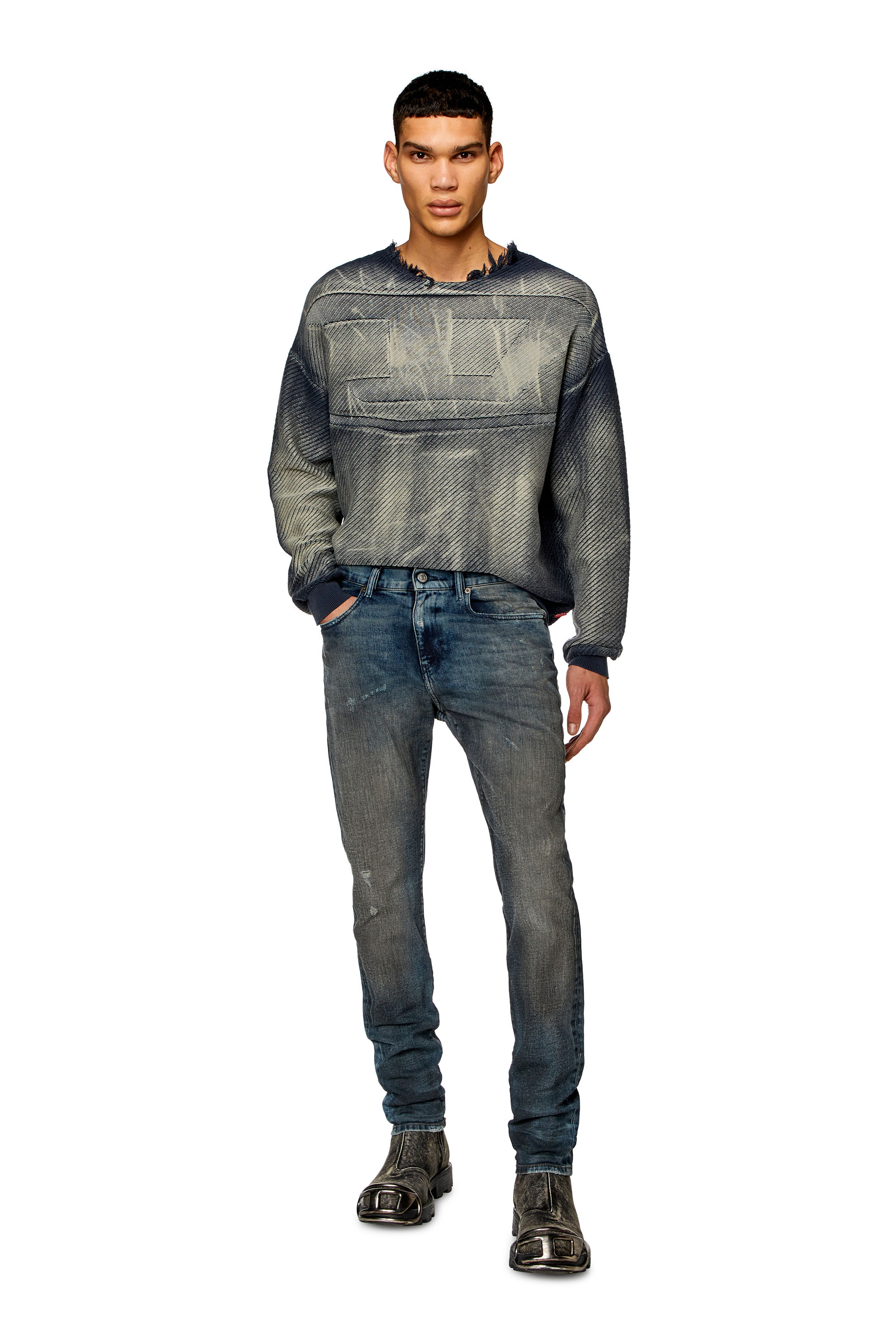 Diesel - Slim Jeans 2019 D-Strukt 09H54, Dark Blue - Image 4