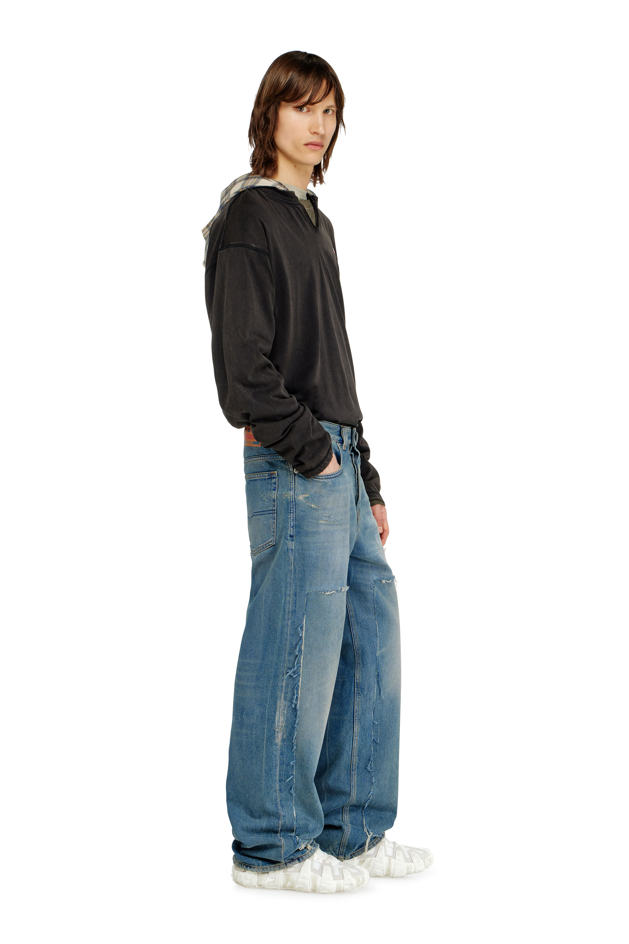 Diesel - Man's Relaxed Jeans 2001 D-Macro 09N27, Medium blue - 2