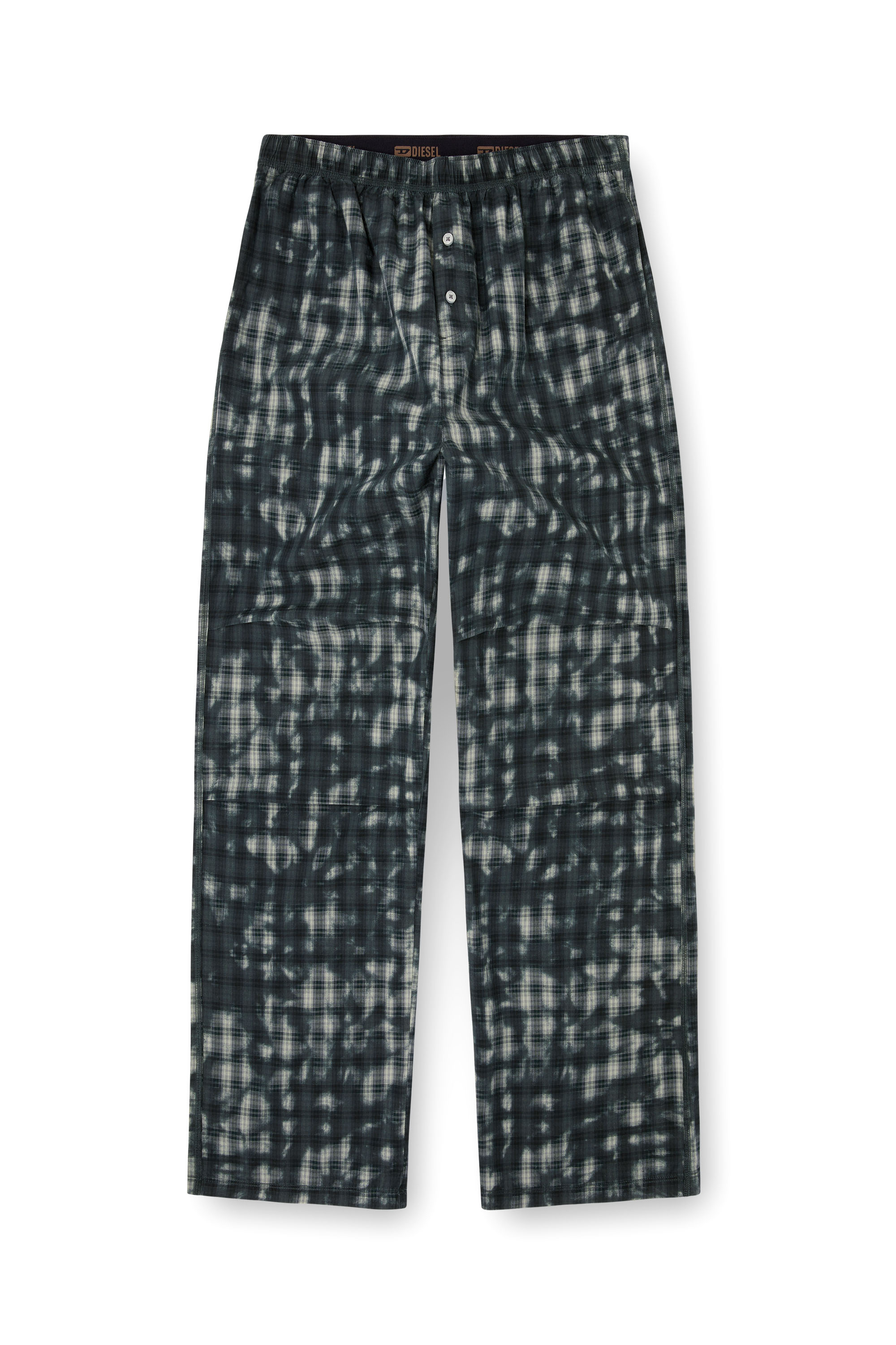 Diesel - VINCE-UTLT, Unisex's Pyjama bottoms with check print in Dark Green - 6