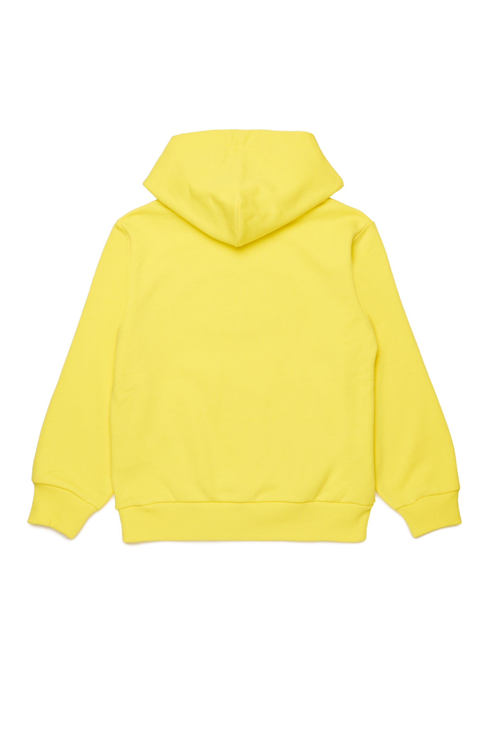 Diesel - SBIGOVALHOOD OVER, Man's Hoodie with embossed Oval D logo in Yellow - 2