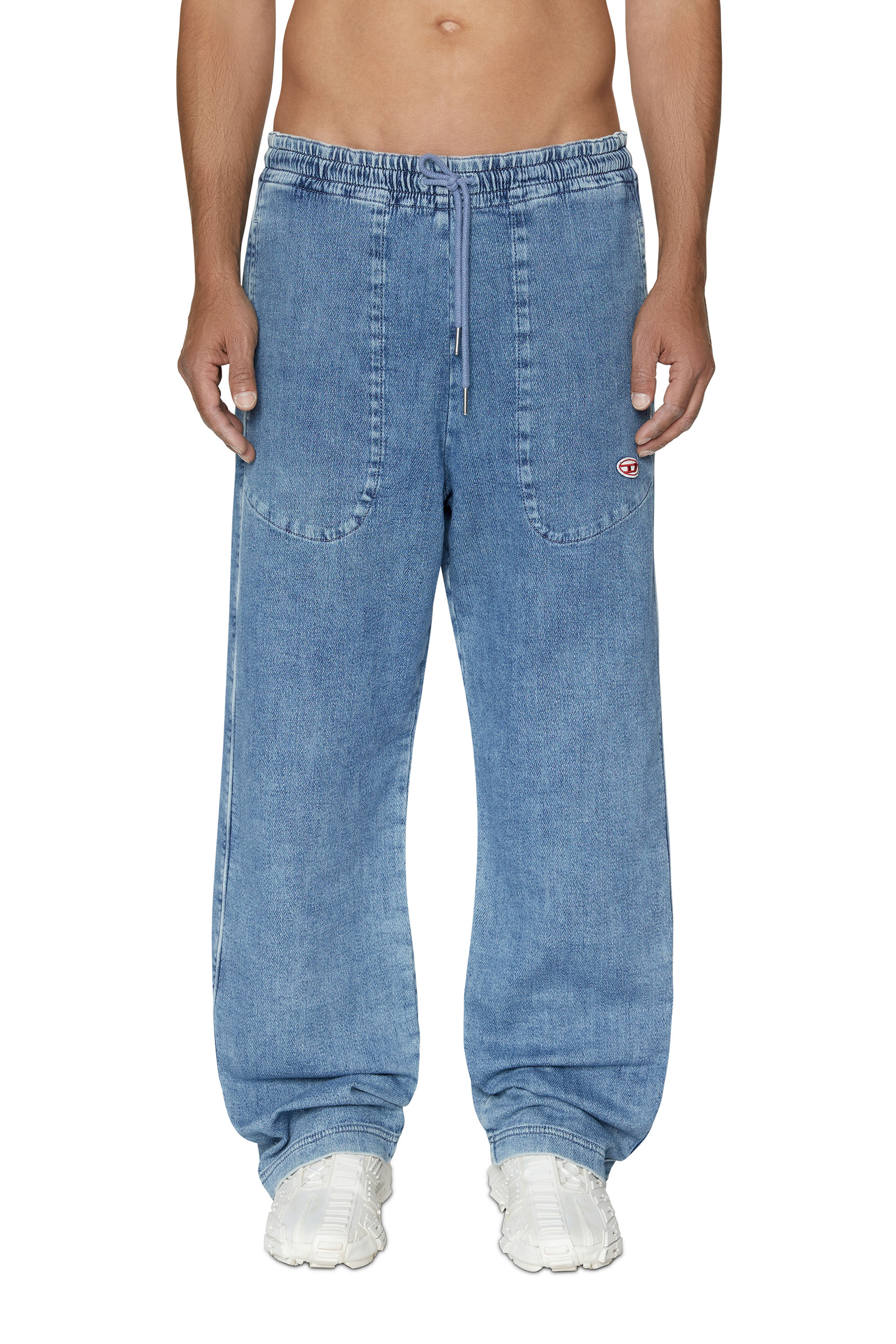 Diesel - Straight D-Martians Track Denim 09D01, Light Blue - Image 2