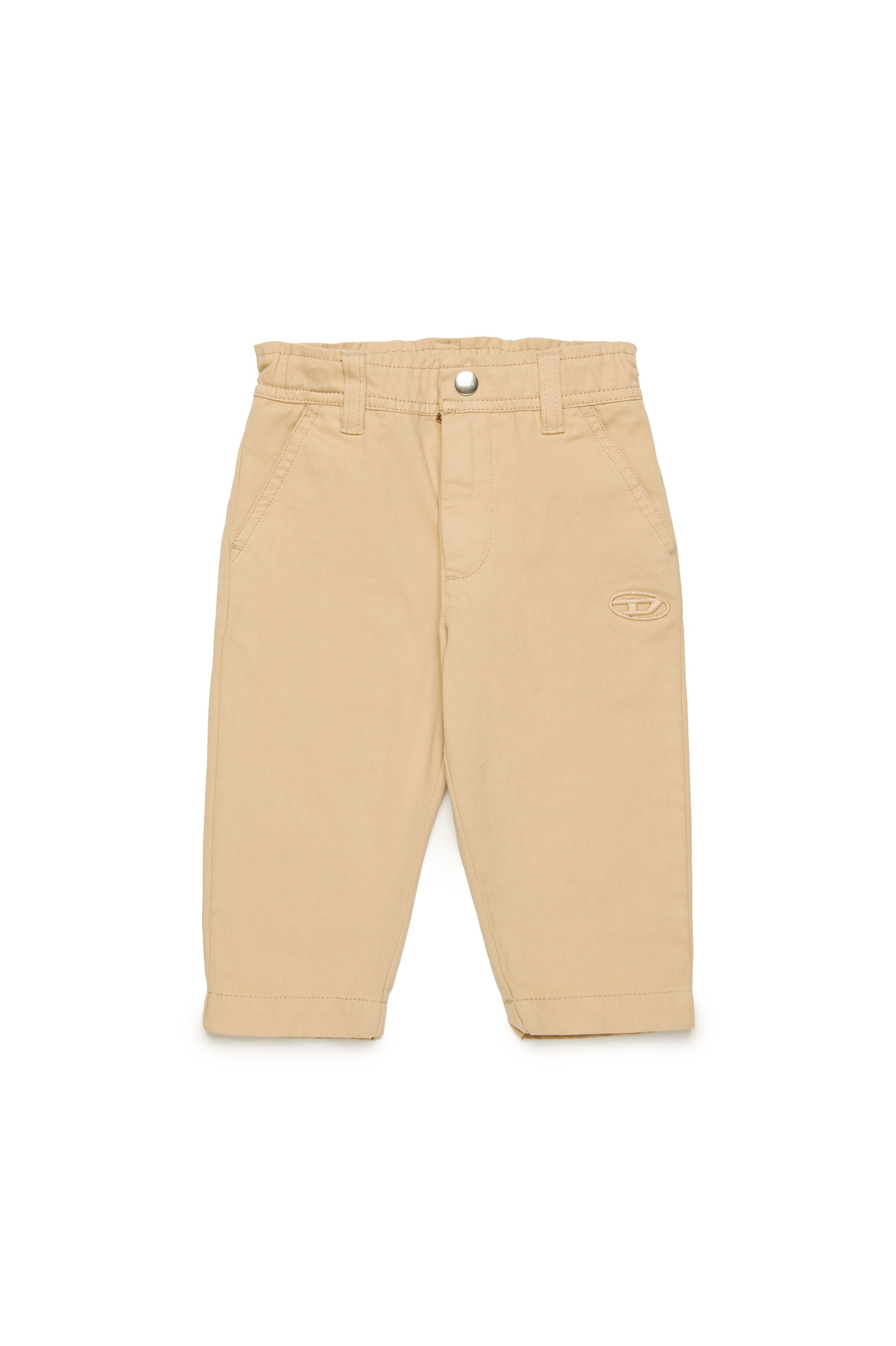 Diesel - POVVIB, Man's Chino pants in cotton gabardine in Light Brown - 1