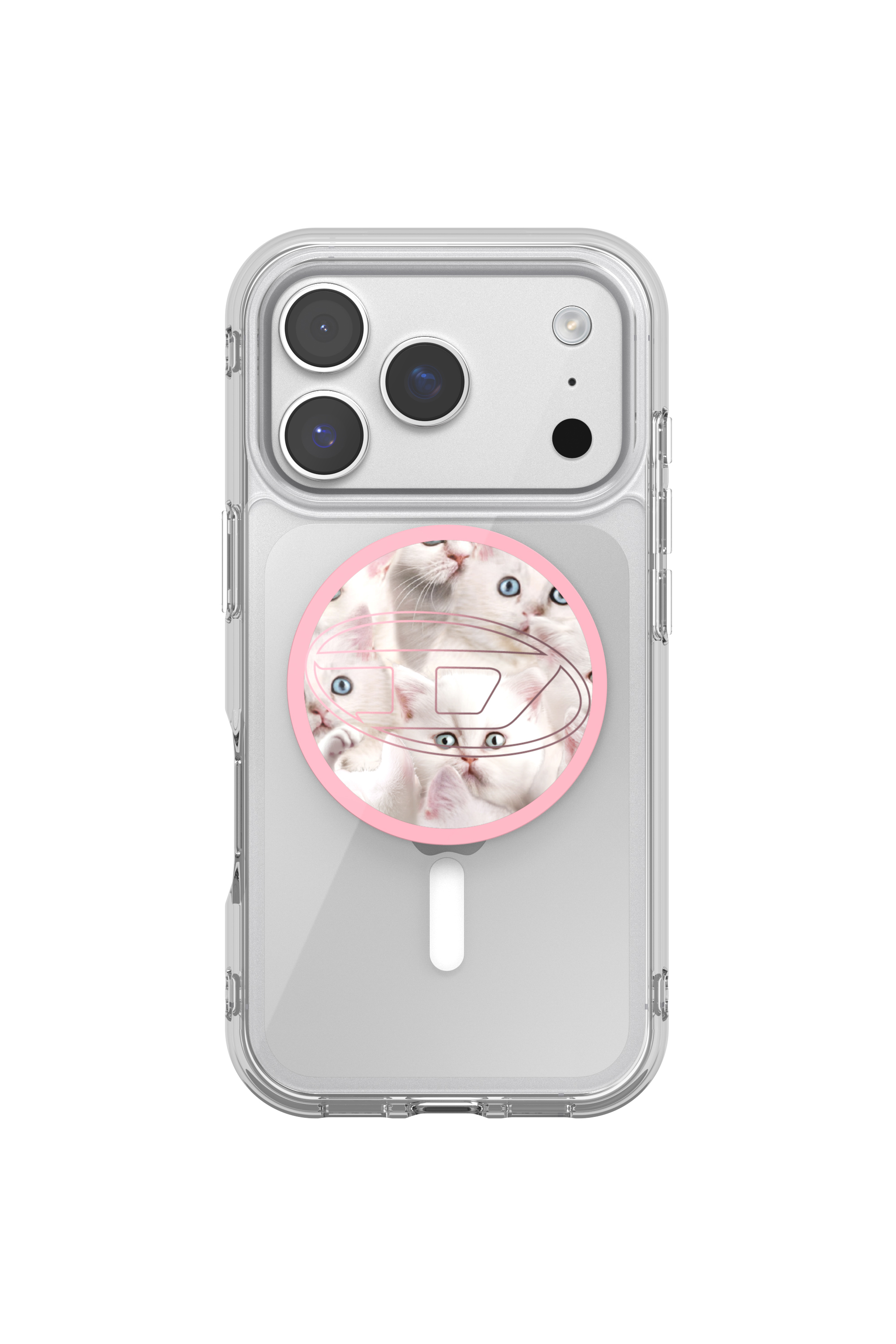 Diesel - 60452  GRIP CASE, Unisex's Oval D cats magsafe gripstand in Pink - 2
