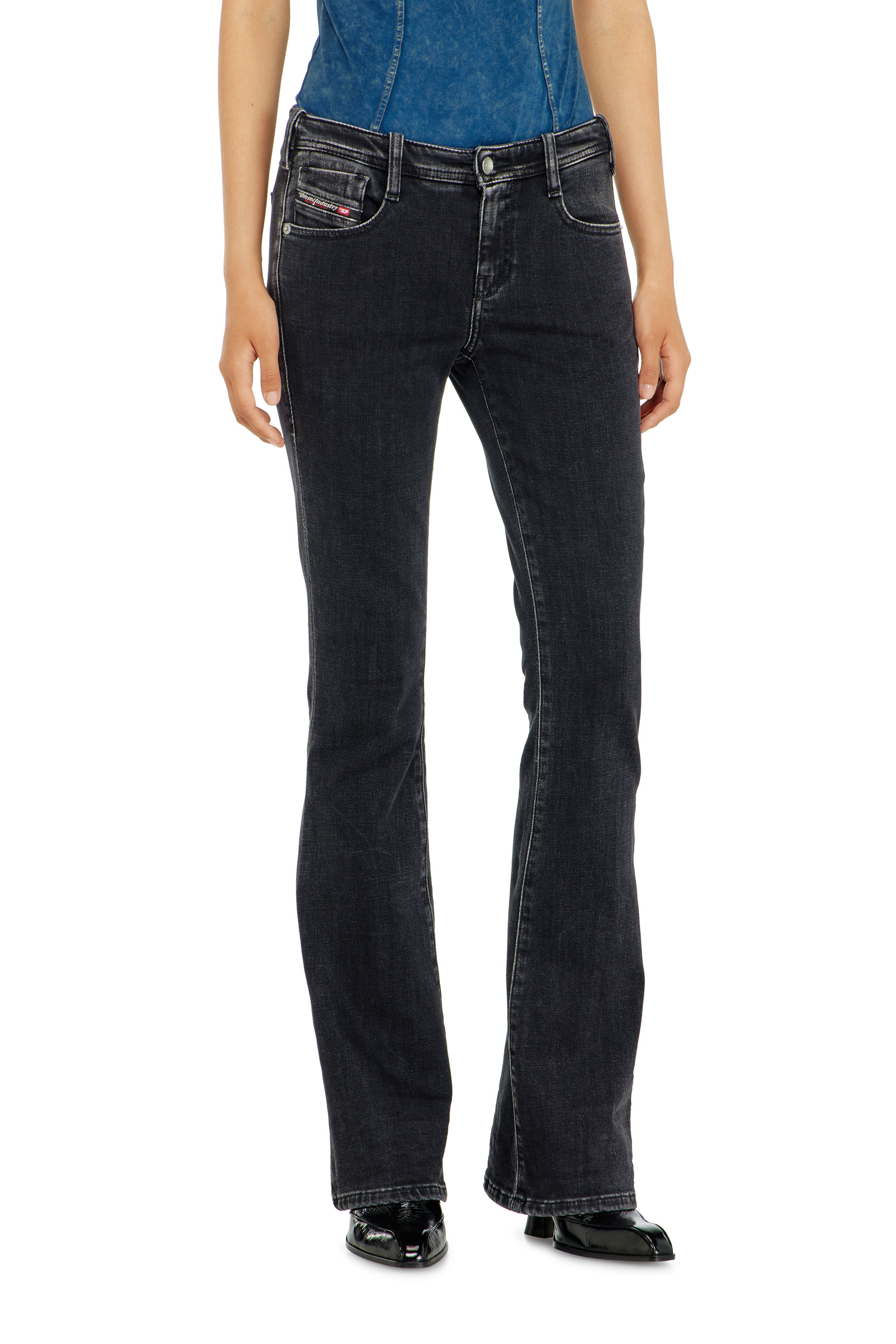 Diesel - Woman's Bootcut Jeans 1969 D-Ebbey 09P75, Black/Dark grey - 1