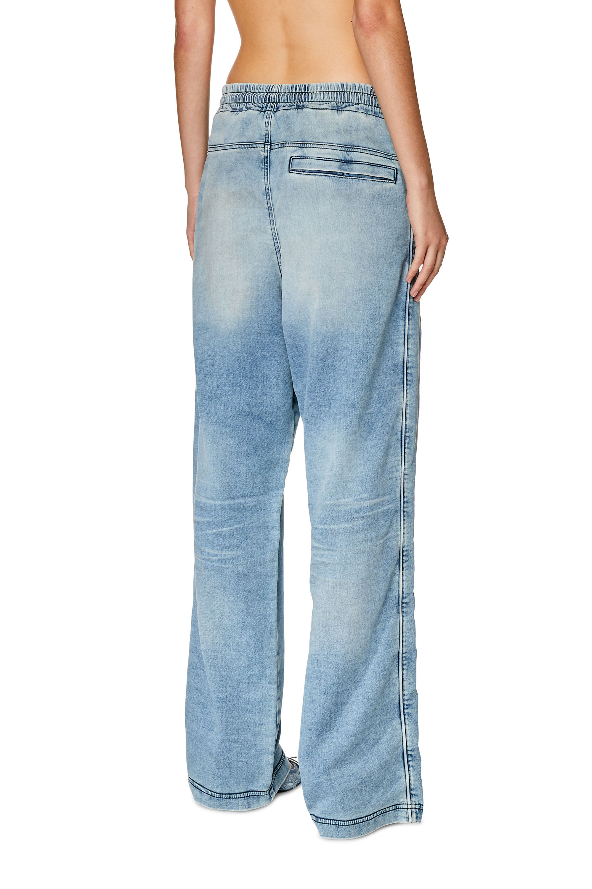 Diesel - Straight D-Martians Track Denim 068FK, Light Blue - Image 3