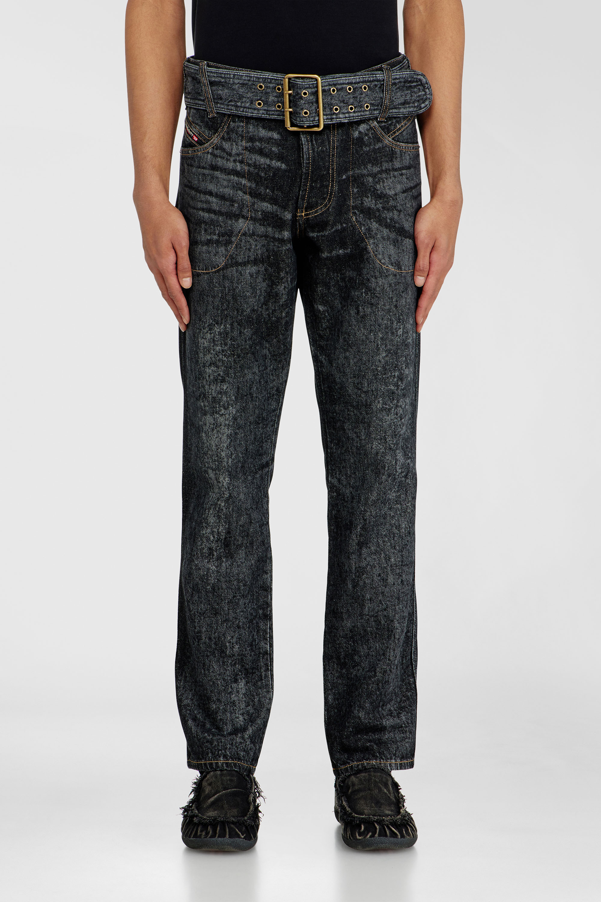 Diesel - Man's Slim Jeans D-Villus 09Q24, Black/Dark grey - 4