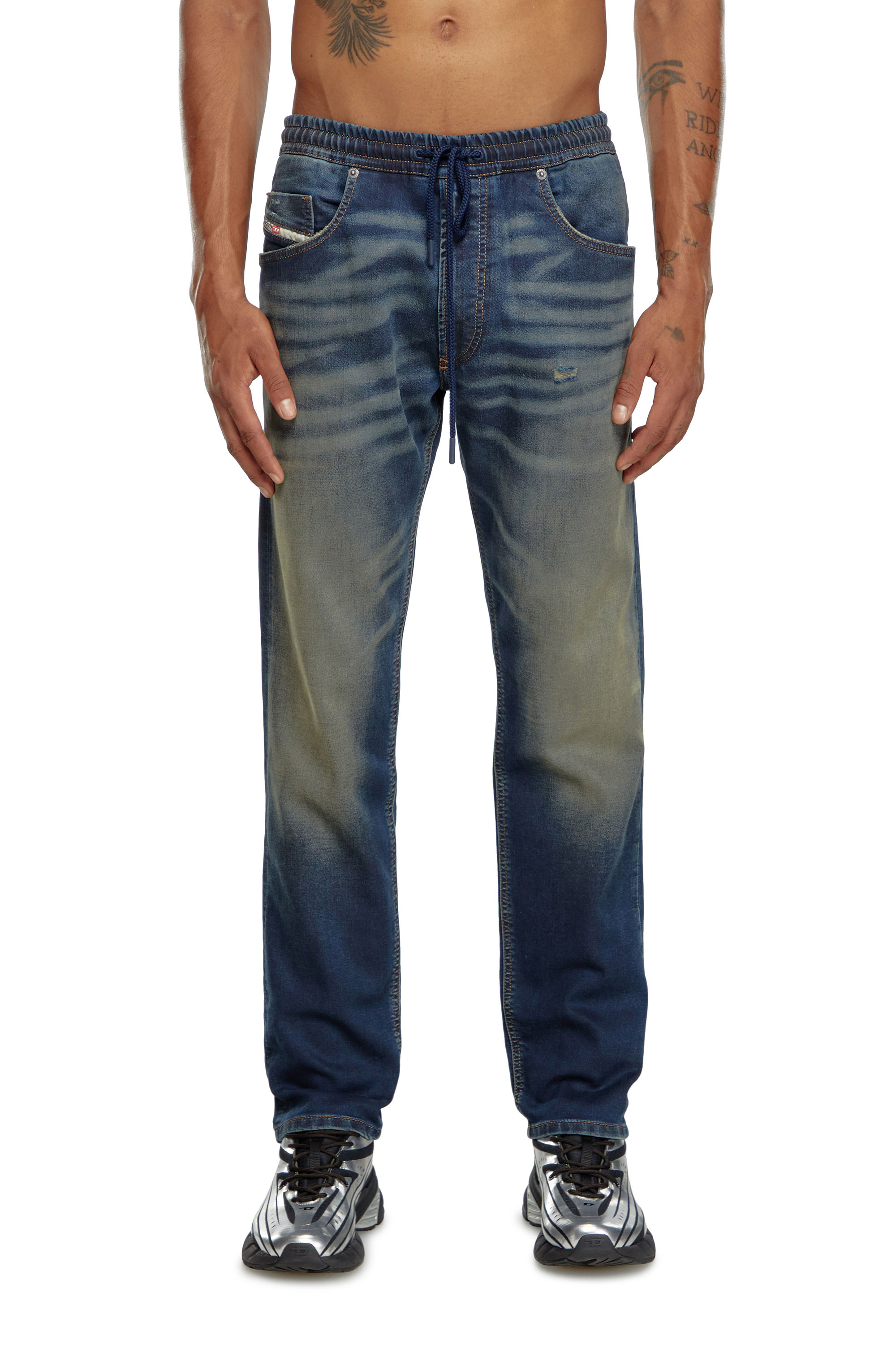 Diesel - Man's Regular 2030 D-Krooley Joggjeans® 09J34, Dark Blue - 1