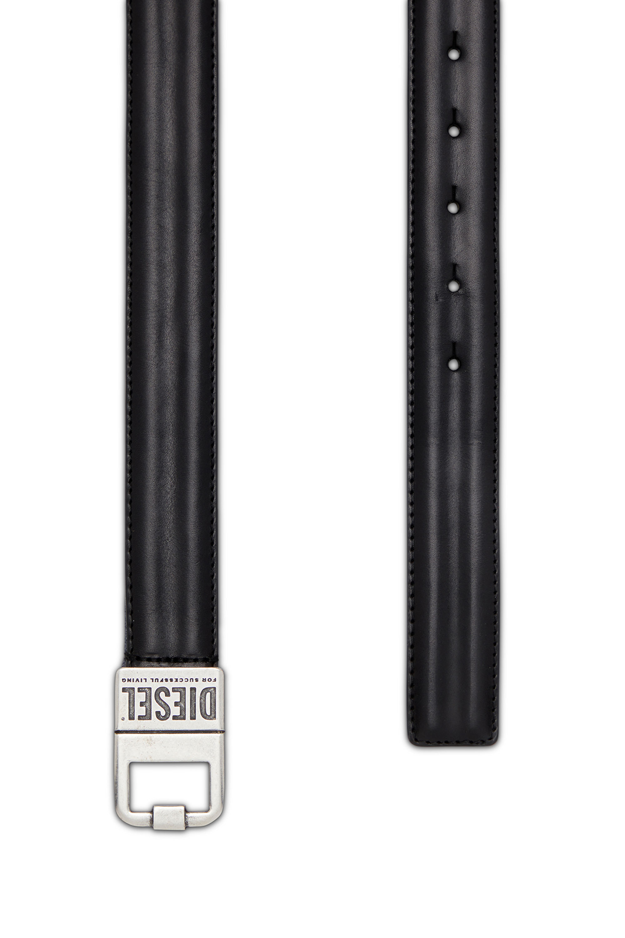 Diesel - B-SQUARE, Man Leather belt in Black - Image 2
