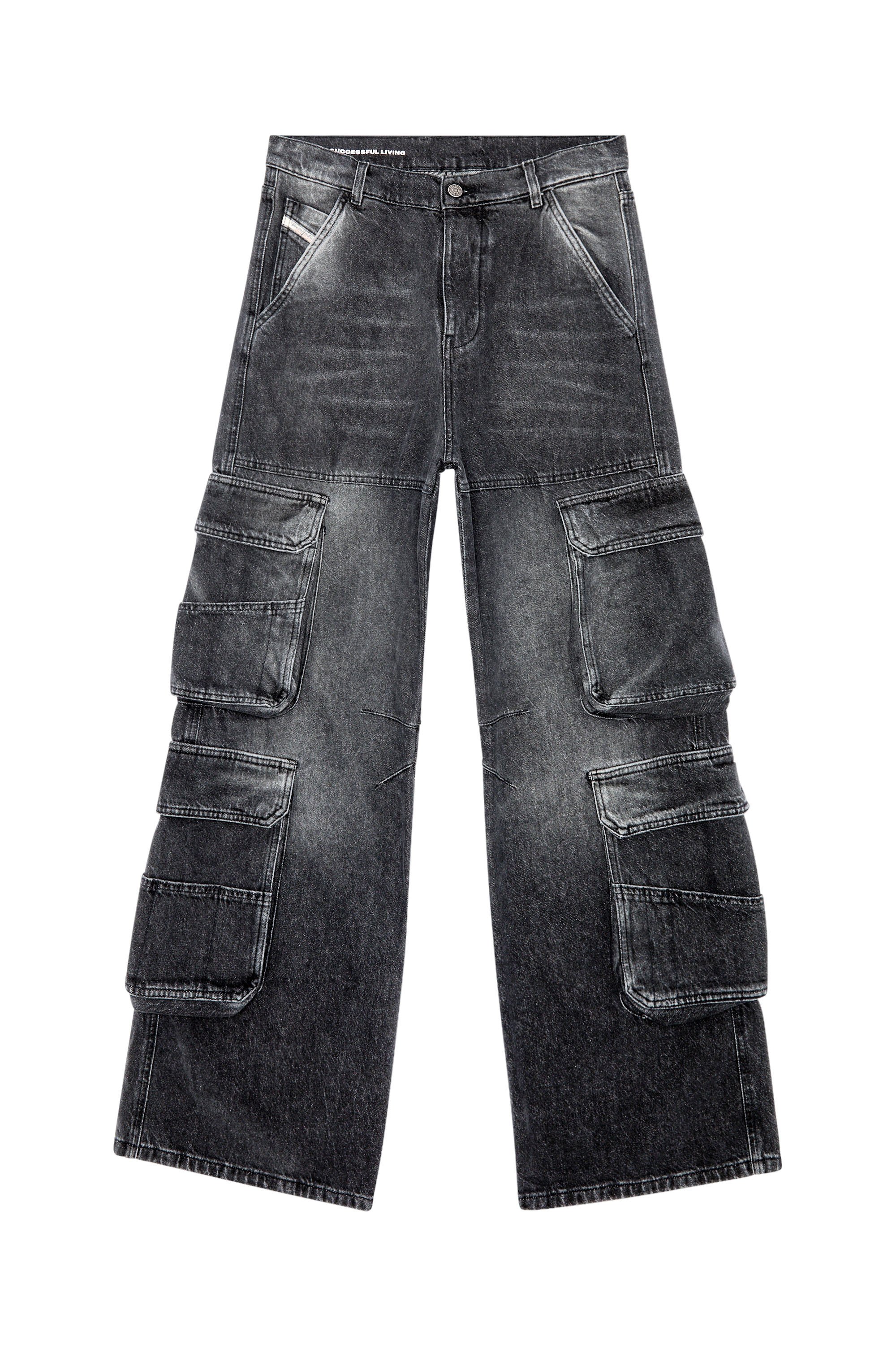 Diesel - Straight Jeans 1996 D-Sire 0HLAA, Black/Dark grey - Image 3