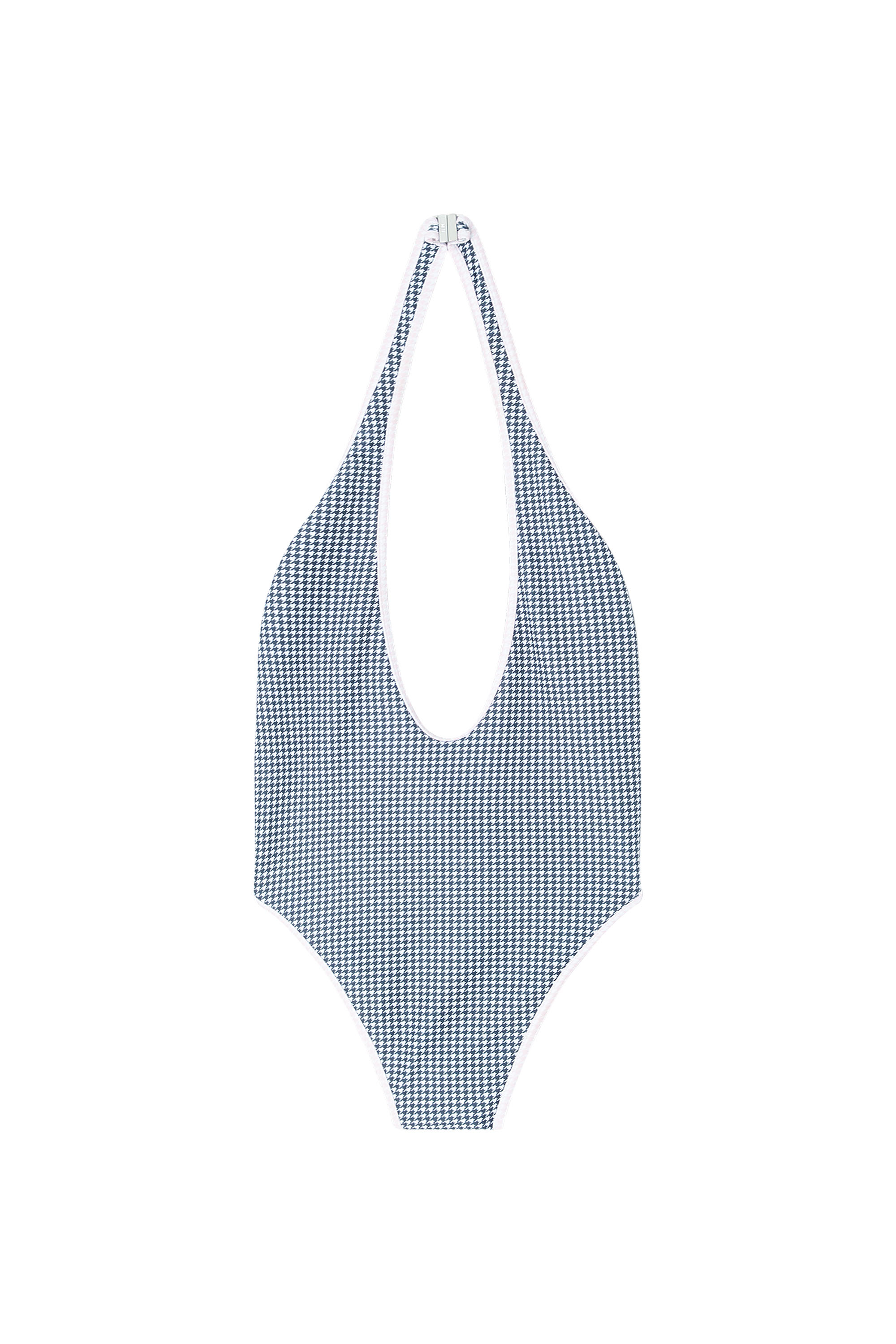 Diesel - ALLIE-D-CORE, Woman's Swimsuit with houndstooth print in Grey - 2